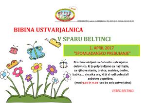 BIBIBA USTVARJALNICA meseca APRILA